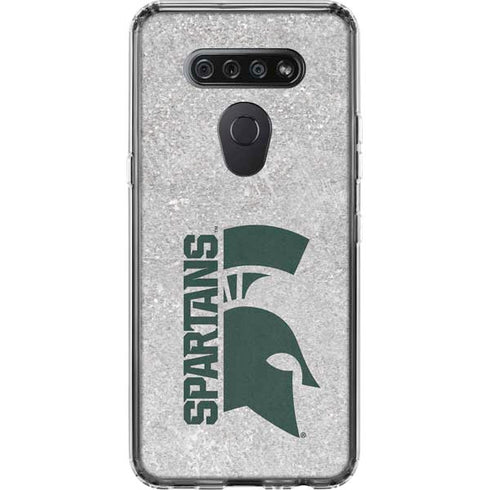 Michigan State University Spartans Half Logo LG K51/Q51 Clear Case