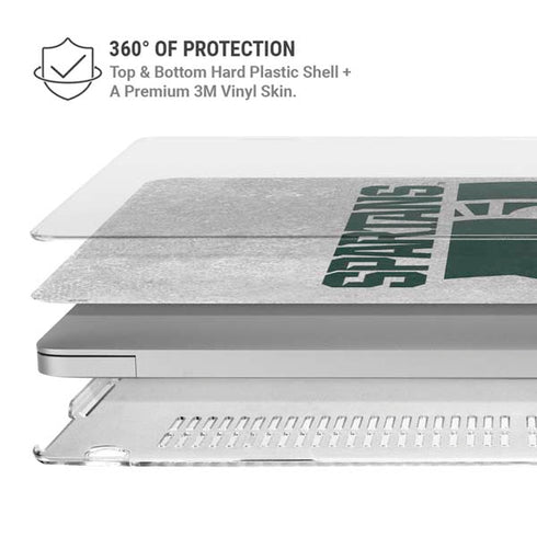 Michigan State University Spartans Half Logo MacBook Air 13in M1 (2021) Case plus Skin