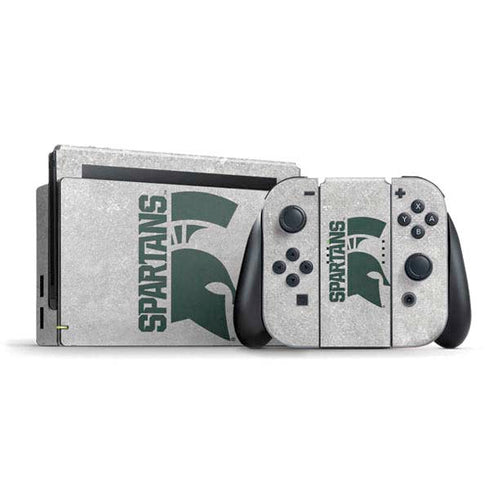 Michigan State University Spartans Half Logo Nintendo Switch Bundle Skin