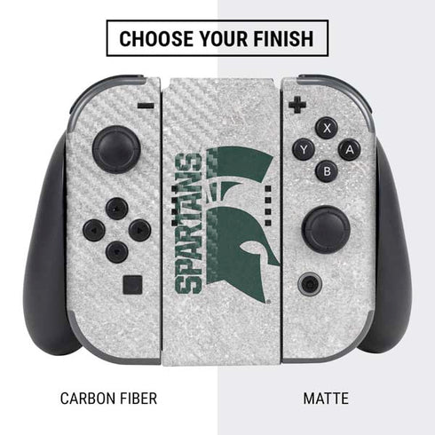 Michigan State University Spartans Half Logo Nintendo Switch Bundle Skin