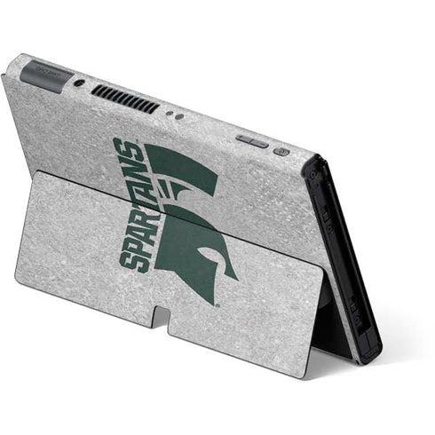 Michigan State University Spartans Half Logo Nintendo Switch OLED (2021) Skin