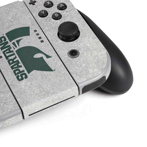 Michigan State University Spartans Half Logo Nintendo Switch OLED (2021) Skin