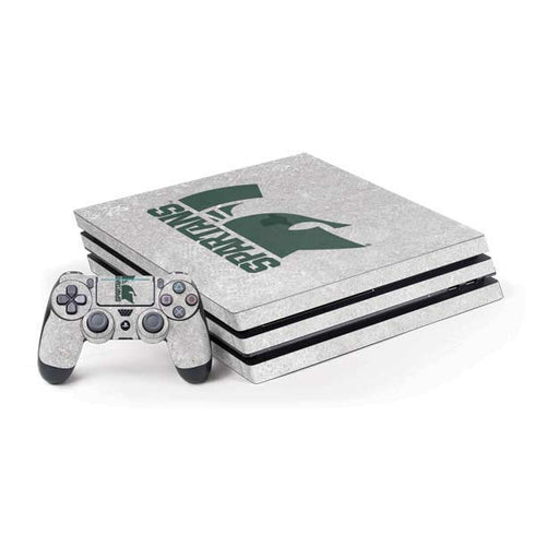Michigan State University Spartans Half Logo PS4 Pro Bundle Skin