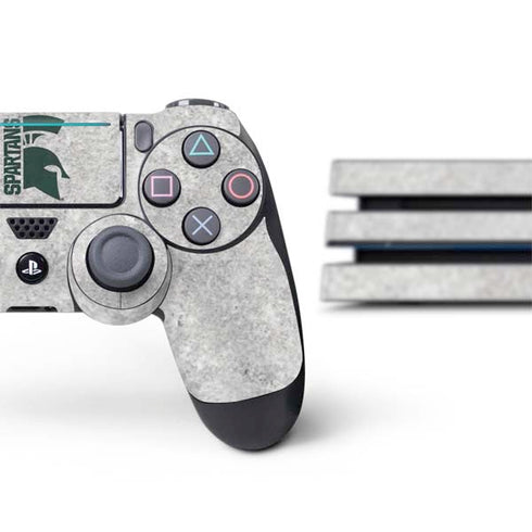 Michigan State University Spartans Half Logo PS4 Pro Bundle Skin