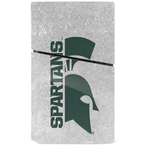 Michigan State University Spartans Half Logo PS5 Slim Disk Console Skin