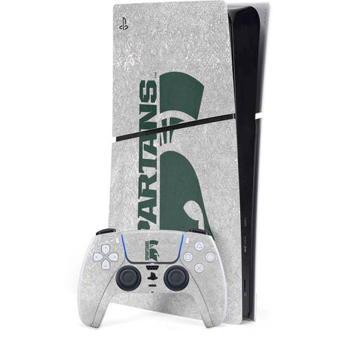 Michigan State University Spartans Half Logo PS5 Slim Digital Edition Console Skin