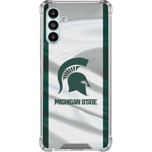 Michigan State University Spartans Jersey Galaxy A13 5G Clear Case
