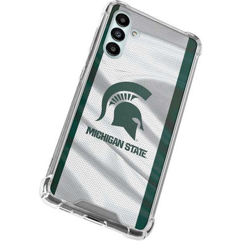 Michigan State University Spartans Jersey Galaxy A13 5G Clear Case