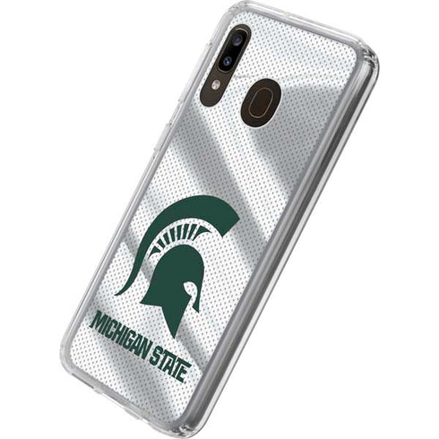 Michigan State University Spartans Jersey Galaxy A20 Clear Case