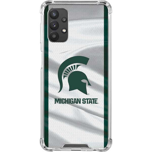 Michigan State University Spartans Jersey Galaxy A32 5G Clear Case