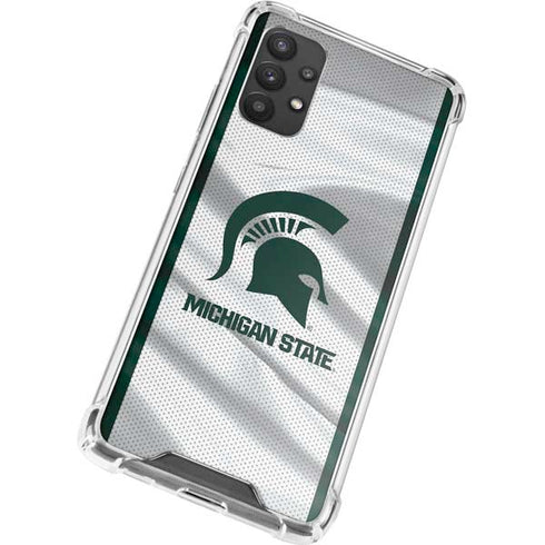 Michigan State University Spartans Jersey Galaxy A32 5G Clear Case