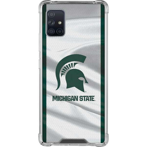 Michigan State University Spartans Jersey Galaxy A51 5G Clear Case