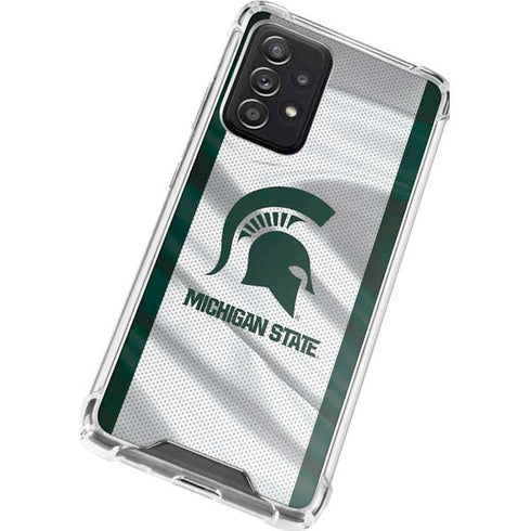 Michigan State University Spartans Jersey Galaxy A52 5G Clear Case