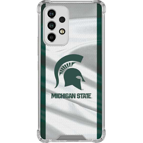 Michigan State University Spartans Jersey Galaxy A53 5G Clear Case