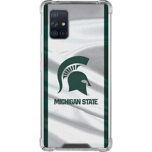 Michigan State University Spartans Jersey Galaxy A71 5G Clear Case