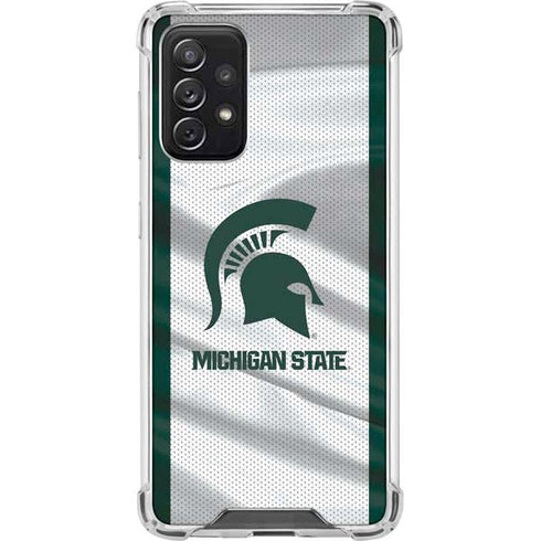 Michigan State University Spartans Jersey Galaxy A72 5G Clear Case