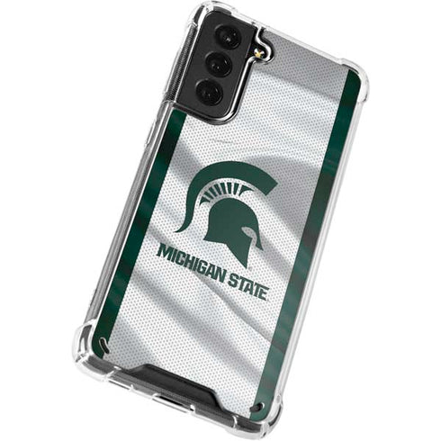 Michigan State University Spartans Jersey Galaxy S21 5G Clear Case