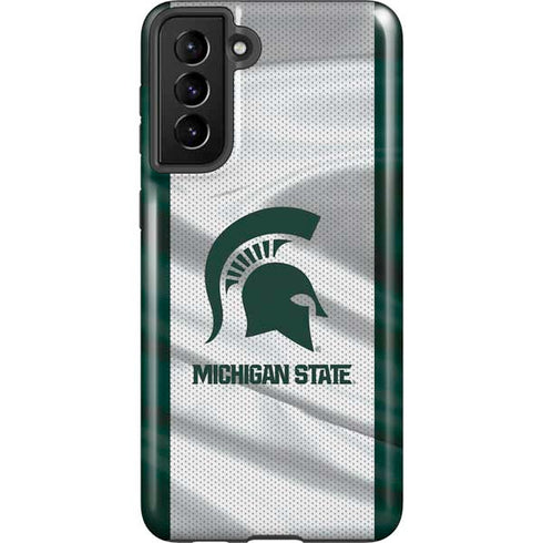Michigan State University Spartans Jersey Galaxy S21 FE Pro Case