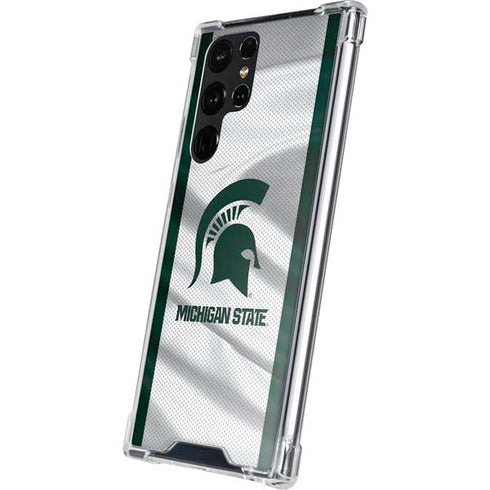 Michigan State University Spartans Jersey Galaxy S22 Ultra Clear Case