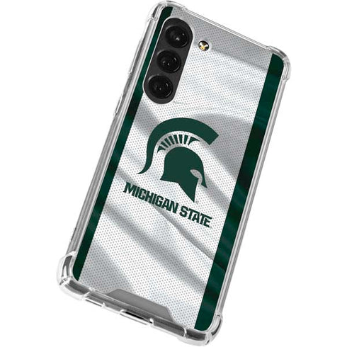 Michigan State University Spartans Jersey Galaxy S23 Clear Case