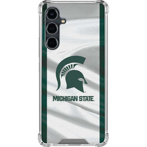 Michigan State University Spartans Jersey Galaxy S23 FE Clear Case
