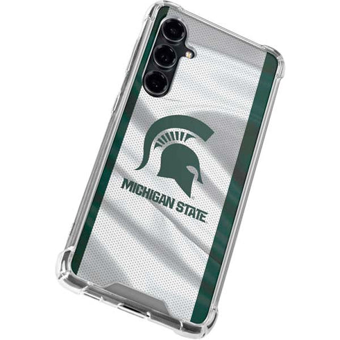 Michigan State University Spartans Jersey Galaxy S23 FE Clear Case