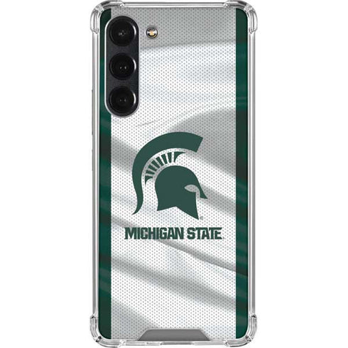 Michigan State University Spartans Jersey Galaxy S23 Plus Clear Case