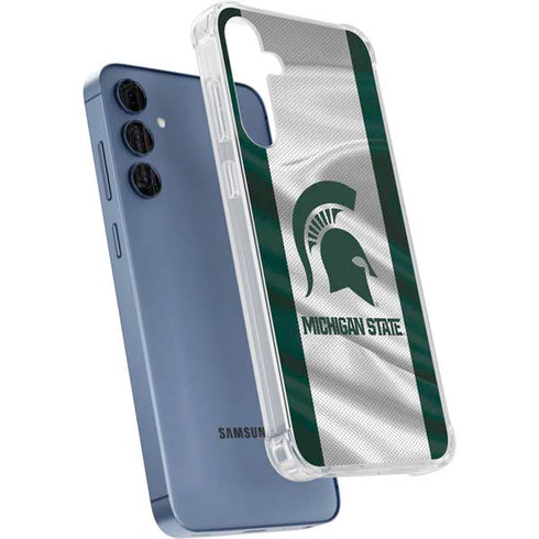 Michigan State University Spartans Jersey Galaxy S24 Clear Case