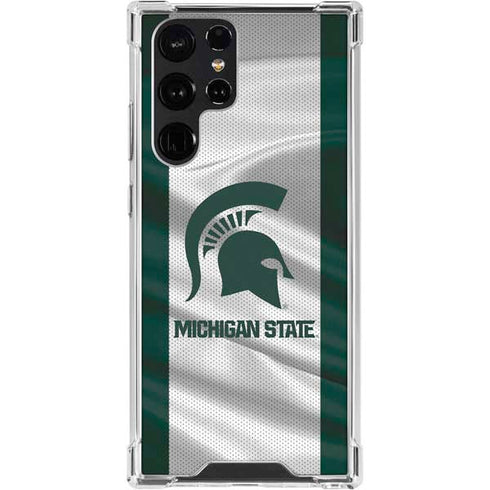 Michigan State University Spartans Jersey Galaxy S24 Ultra Clear Case