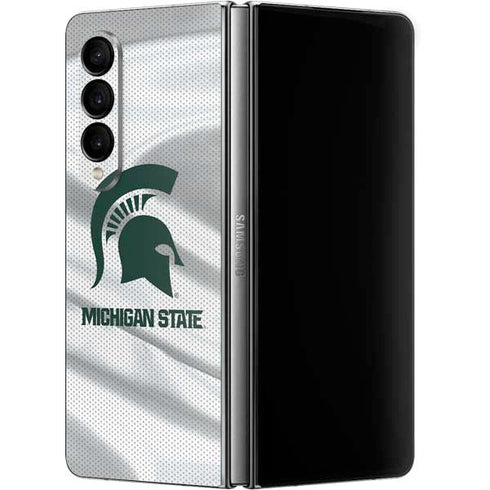 Michigan State University Spartans Jersey Galaxy Z Fold4 5G Skin