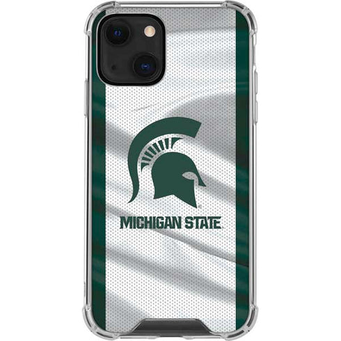 Michigan State University Spartans Jersey iPhone 14 Clear Case