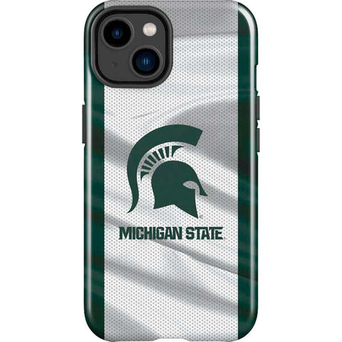 Michigan State University Spartans Jersey iPhone 15 Plus Impact Case