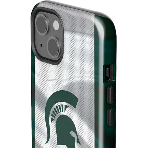 Michigan State University Spartans Jersey iPhone 15 Plus Impact Case