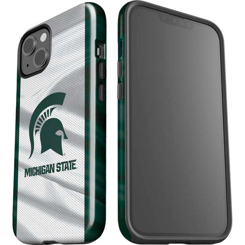 Michigan State University Spartans Jersey iPhone 15 Plus Impact Case