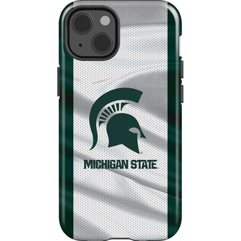 Michigan State University Spartans Jersey iPhone 15 Impact Case