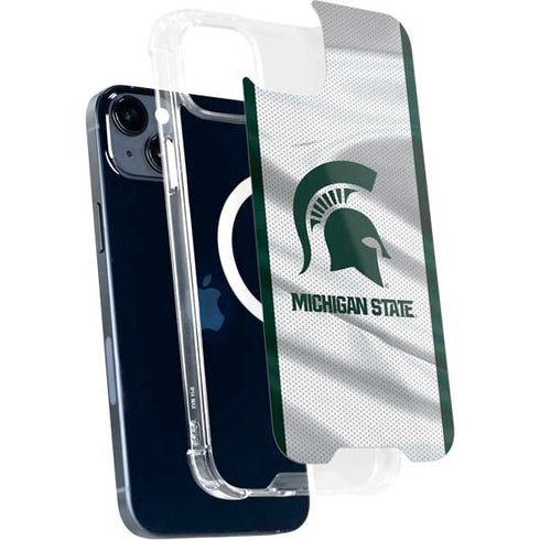Michigan State University Spartans Jersey iPhone 15 Plus MagSafe Case