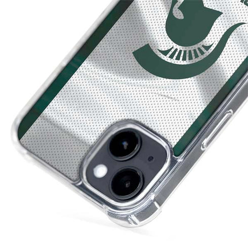 Michigan State University Spartans Jersey iPhone 15 Plus MagSafe Case