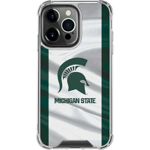 Michigan State University Spartans Jersey iPhone 15 Pro Clear Case