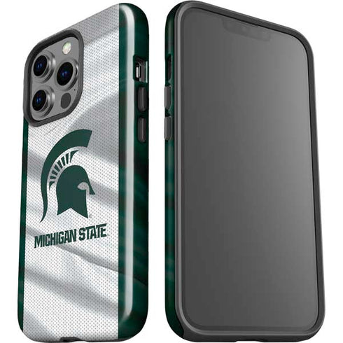 Michigan State University Spartans Jersey iPhone 15 Pro Impact Case