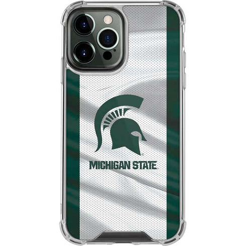 Michigan State University Spartans Jersey iPhone 14 Pro Max Clear Case