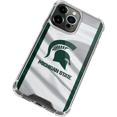 Michigan State University Spartans Jersey iPhone 14 Pro Max Clear Case