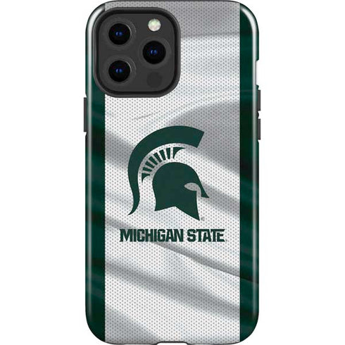 Michigan State University Spartans Jersey iPhone 15 Pro Max Impact Case