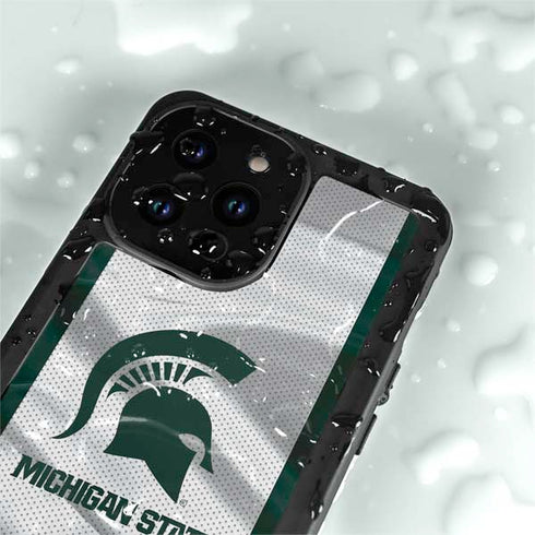 Michigan State University Spartans Jersey iPhone 14 Pro Max Waterproof Case