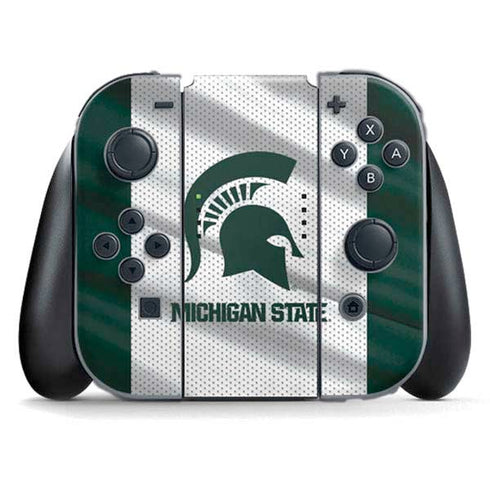 Michigan State University Spartans Jersey Nintendo Switch (2017-2021) Joy-Con Controller Skin