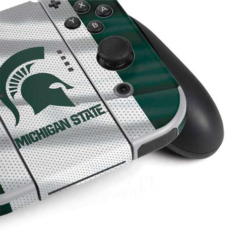 Michigan State University Spartans Jersey Nintendo Switch OLED (2021) Skin