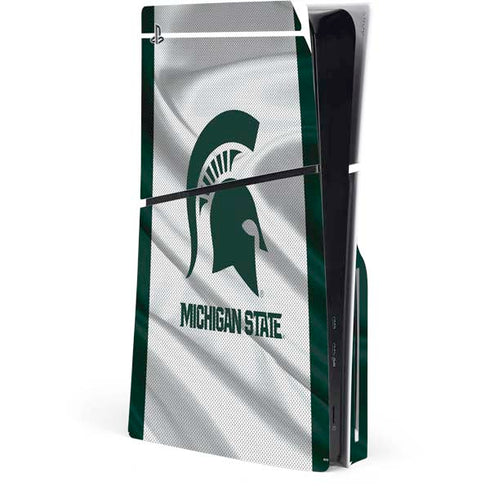 Michigan State University Spartans Jersey PS5 Slim Disk Console Skin