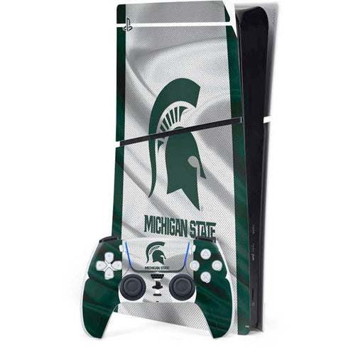 Michigan State University Spartans Jersey PS5 Slim Digital Edition Console Skin