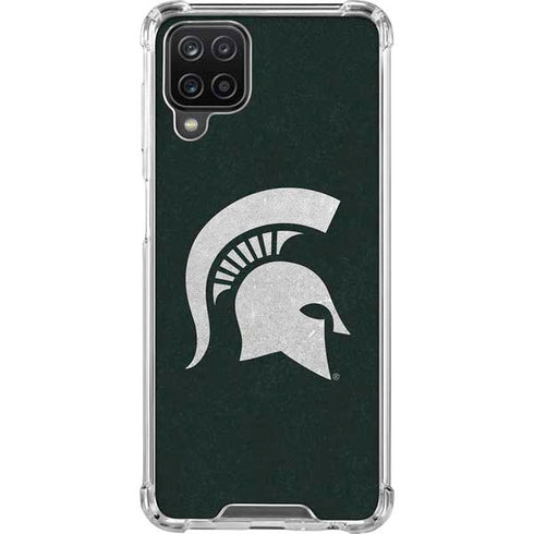 Michigan State University Spartans Logo Galaxy A12 Clear Case