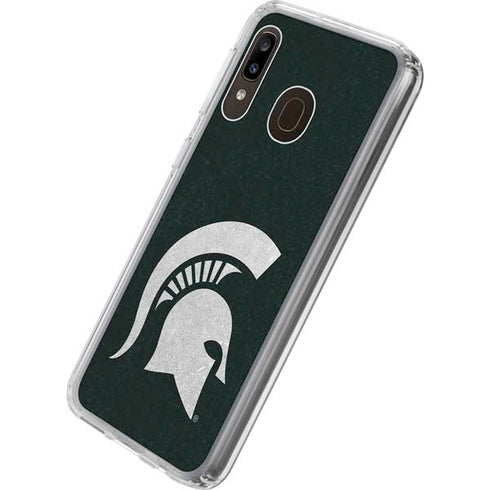 Michigan State University Spartans Logo Galaxy A20 Clear Case