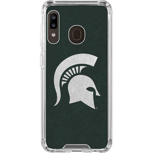 Michigan State University Spartans Logo Galaxy A30 Clear Case